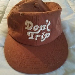 Free & Easy 'Don't Trip' unstructured 6-panel strapback hat, rust